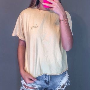 brandy melville/john galt yellow honey tee